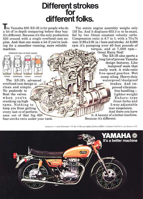 1970 Yamaha XS-1B 650